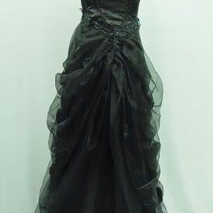 Custom Charming Black Chiffon Prom Dress,sexy..