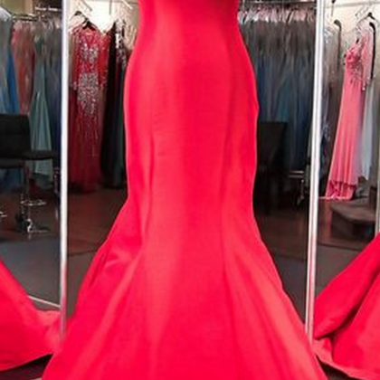 Red Prom Dress,mermaid Prom Dress,beaded Prom..