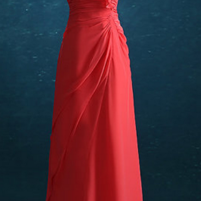 Ruffled Trimmed Ruched Sweetheart Floor Length..