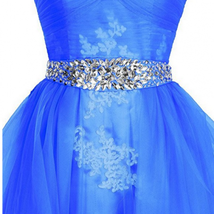Sweetheart Tulle Long Prom Evening Dress With..