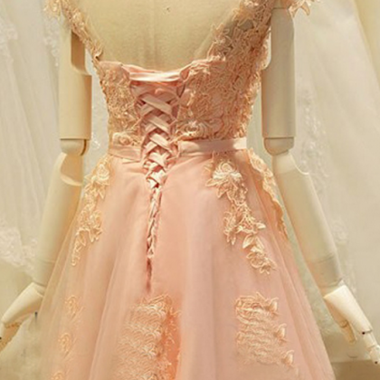 Homecoming Dresses,cute A-line Jewel Cap Sleeves..