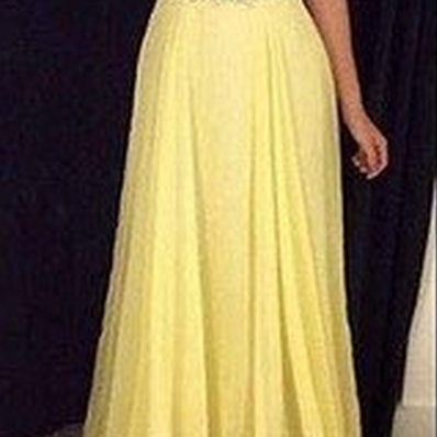 Yellow Prom Dresses,two-pieces Prom Dress,charming..