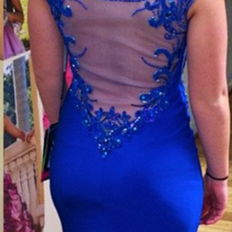 Royal Blue Prom Dress,long Prom Dress,v-neck Prom..