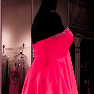 Pink Homecoming Dresses Zippers Sleeveless Chiffon..