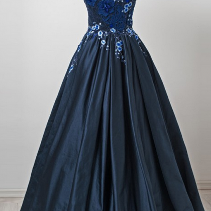 Dark Navy Homecoming Dresses Zippers Capped..