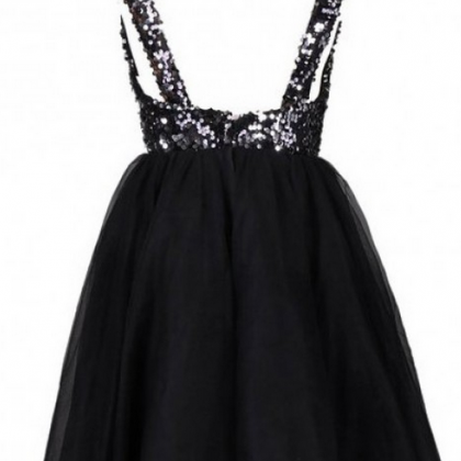 Sleeveless Black Homecoming Dresses A Lines..