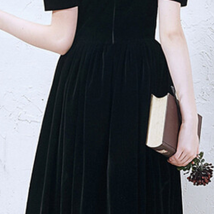 Velour Prom Dress,Prom Dress Black,..
