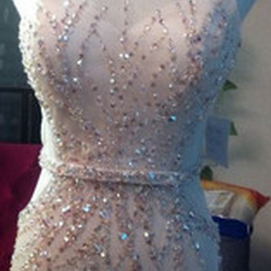 Luxury Crystal And Beaded Prom Dress,mermaid Prom..