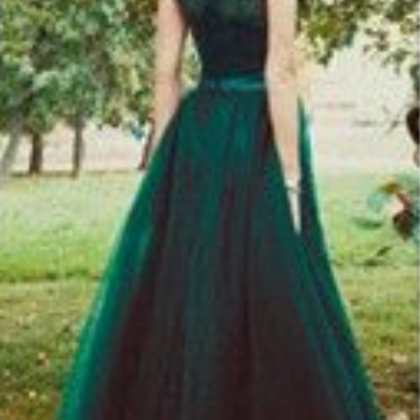Sexy Prom Gowns,green Prom Dress,tulle Prom..