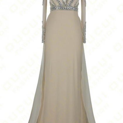 Formal Photo Gown With Long Sleeves