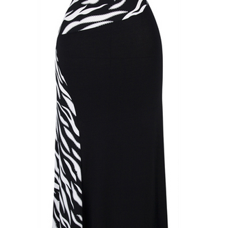 Robe TopShop Noire Imprimé Zèbre Brodée - Une épaule Taille 12 - Neuf Avec étiquettes
