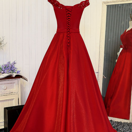 Nouveau Rouge Robe De Soirée De La Mariée Marié..