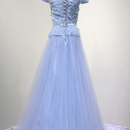 Robe de mariée à manches longues et col en V avec broderie florale appliquée - FR