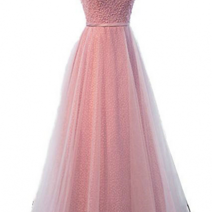 Pink Long Prom Dresses Vestido De Festa Longo..