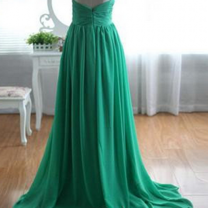 Strapless Sweetheart Beaded A-line Long Prom..