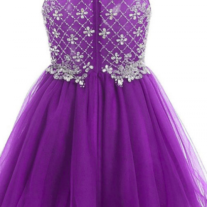Prom Dress,purple Prom Dress,short Prom..