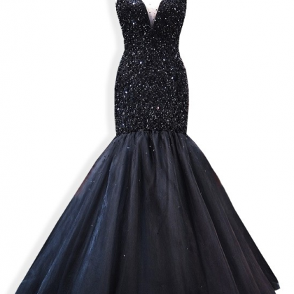 Mermaid Prom Dress,formal Evening Dress,crystal..