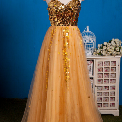 Strapless Sweetheart Sequin Beaded Tulle A-line..