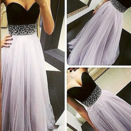High Quality Light Lavender Tulle Prom Dresses