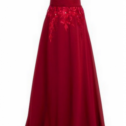 Red Long Evening Dress Prom Gown Sexy Lace..