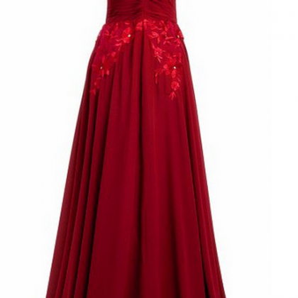 Red Long Evening Dress Prom Gown Sexy Lace..