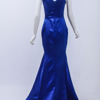 Royal Blue Evening Dress,mermaid Evening..