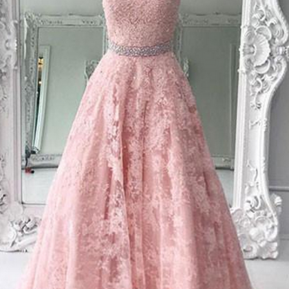 Charming Prom Dress,lace Prom Dress, A-line..