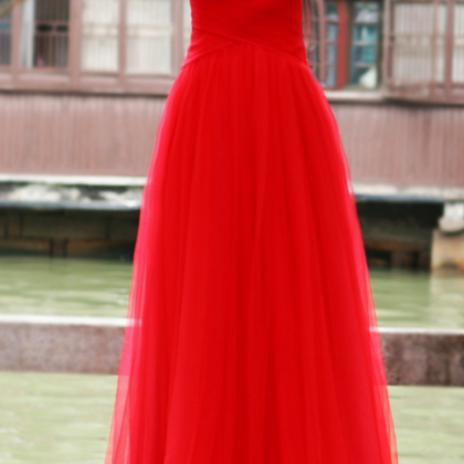Charming Evening Dress,red A Line Evening..