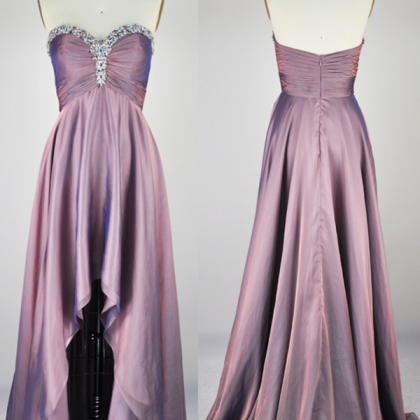 Custom Made Purple Sequin Embellished Sweetheart..