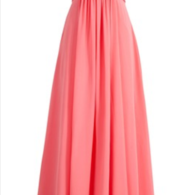 Ruched Chiffon Sweetheart Floor Length A-line..