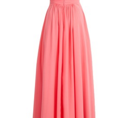 Ruched Chiffon Sweetheart Floor Length A-line..