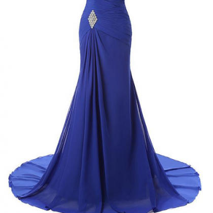 Gorgeous Mermaid Long Sleeves Scoop Sequin Chiffon Two Piece Prom Dresses main image 1
