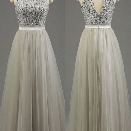 Two Pieces Prom Dress, High Neck Long Prom Dress,..