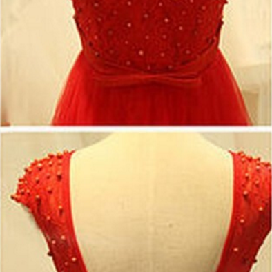 Cap Sleeves Prom Dress,a-line Princess Prom..