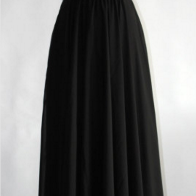 Black Prom Dress,chiffion Prom Dress,strapless..
