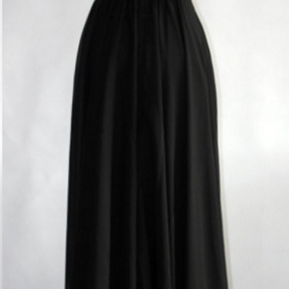 Black Prom Dress,chiffion Prom Dress,strapless..