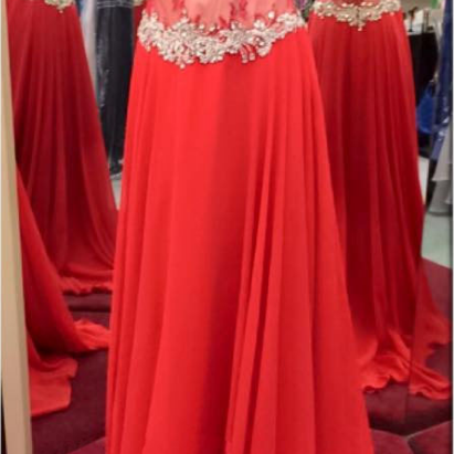 Red Prom Dress,sweatheart Neck Prom Dress,chiffion..