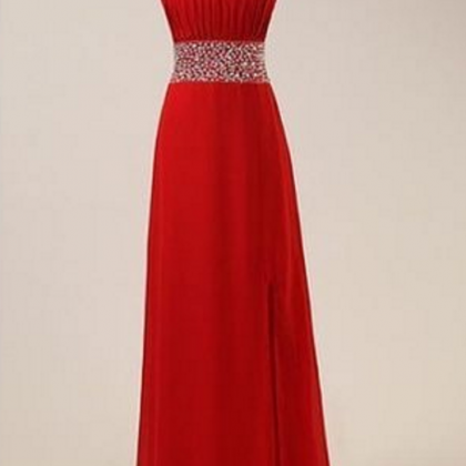 Red Prom Dress,chiffion Prom Dress,a-line Prom..
