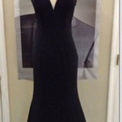 Black Mermeid Prom Dress Elegant Long Evening..