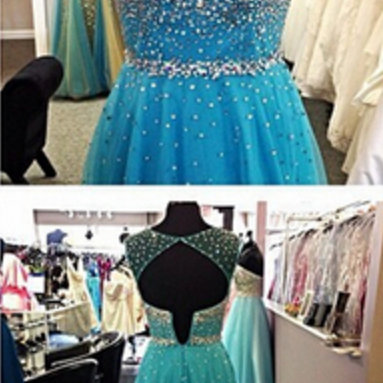 Sleeveless Prom Dress Custom Prom Dress,a Line..