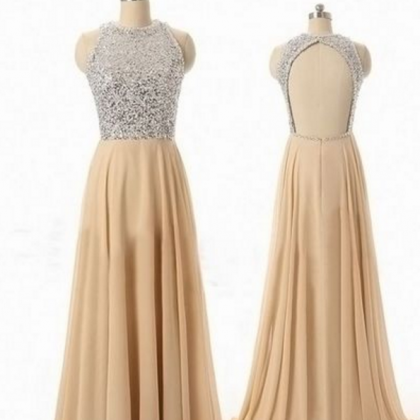 Custom Prom Dress,a Line Prom Dresses Backless..