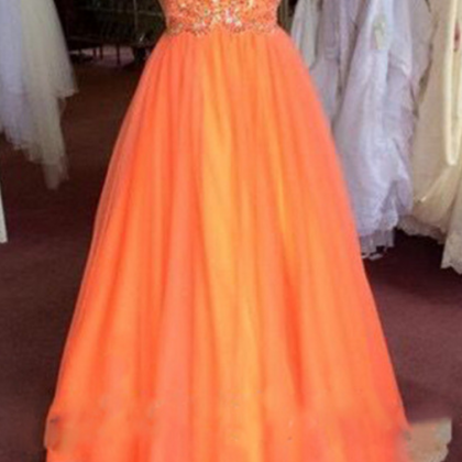 Strapless Sweetheart Beaded A-line Long Prom..