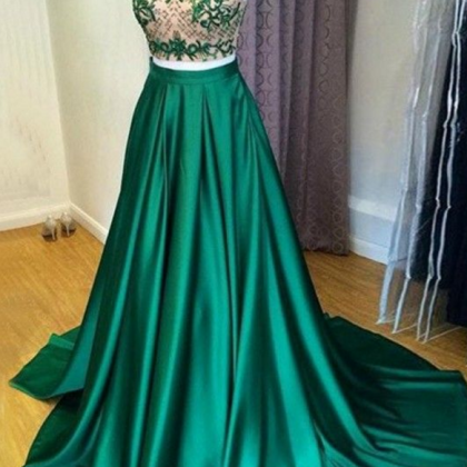 Green Order Two Ball Gowns, Evening Dress.