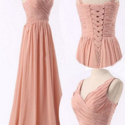 Blush Pink Evening Dress, Bridesmaid Dress, Formal..