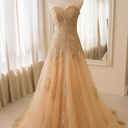 Champagne dresses strapless,DS12120