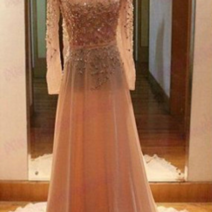 Gorgeous Open Back Long Sleeves Prom Dress Special..