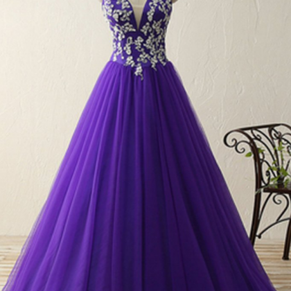 Sleeveless Long Ball Gown Prom Dress With Corset..