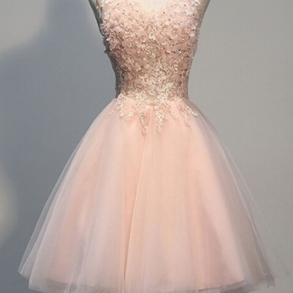 Blush Pink Short Party Dress Evening Dresses