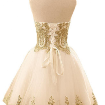 A-ligne Miniature Homecoming Wedding Gown