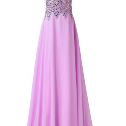 One-shoulder Ruched Beaded A-line Long Prom Dress,..